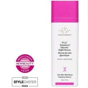Drunk Elephant T.L.C. Framboos Glycolic Resurfacing Night Serum • 🆕 Lrg 30 ml